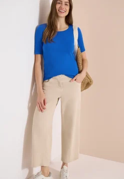 Basic T-Shirt mit Rundhals in Unifarbe