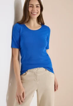 Basic T-Shirt mit Rundhals in Unifarbe