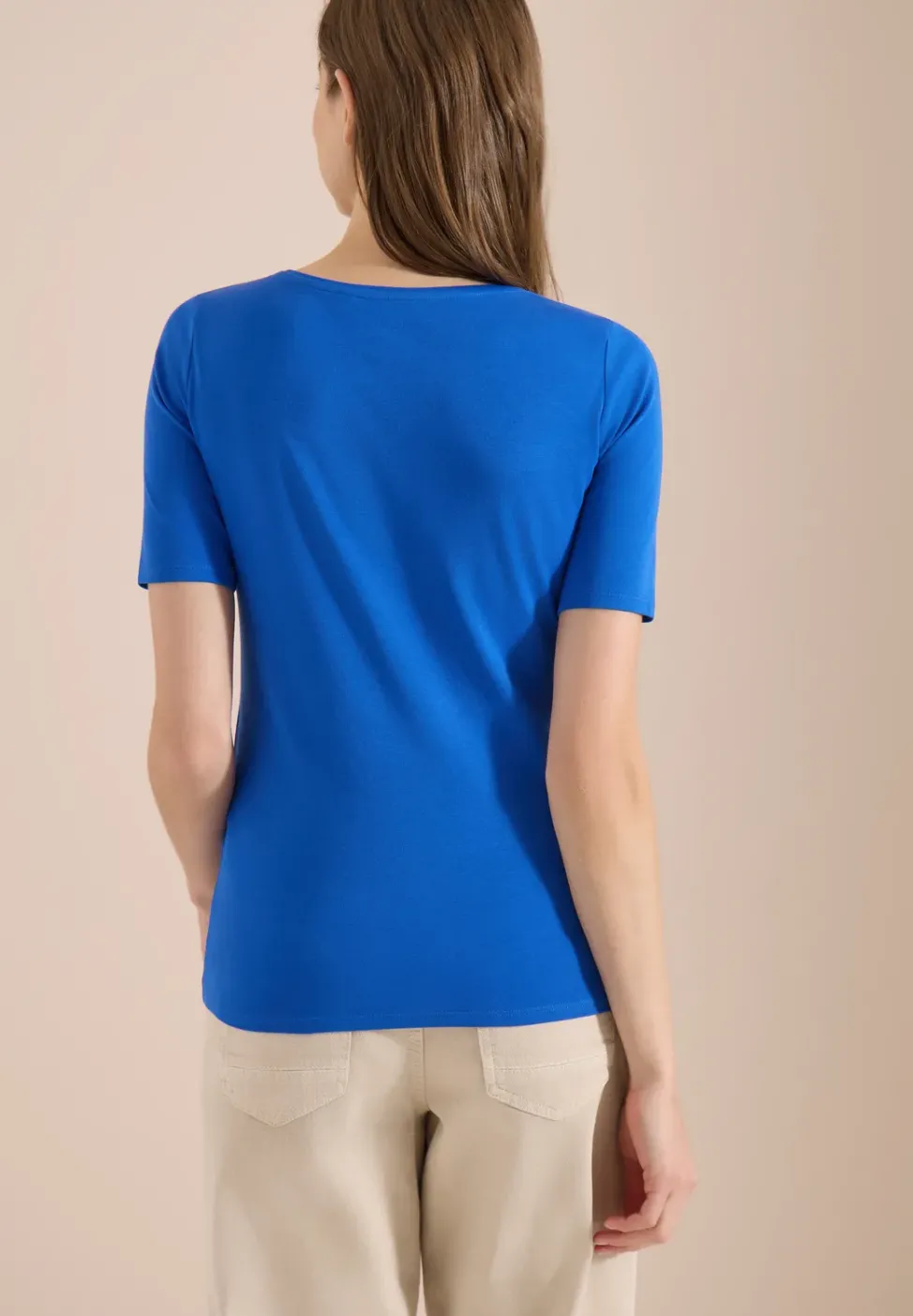 Basic T-Shirt mit Rundhals in Unifarbe