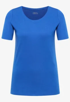 Basic T-Shirt mit Rundhals in Unifarbe
