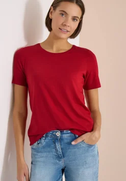 Basic T-Shirt mit Rundhals in Unifarbe