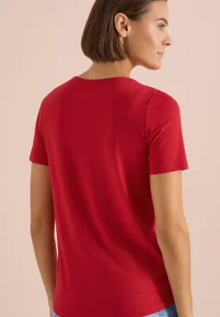 Basic T-Shirt mit Rundhals in Unifarbe