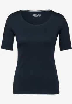 Basic T-Shirt mit Rundhals in Unifarbe
