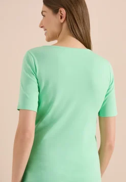 Basic T-Shirt mit Rundhals in Unifarbe