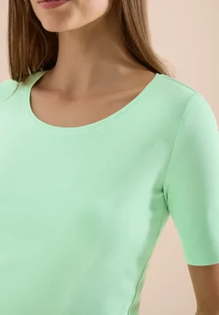 Basic T-Shirt mit Rundhals in Unifarbe