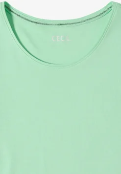 Basic T-Shirt mit Rundhals in Unifarbe