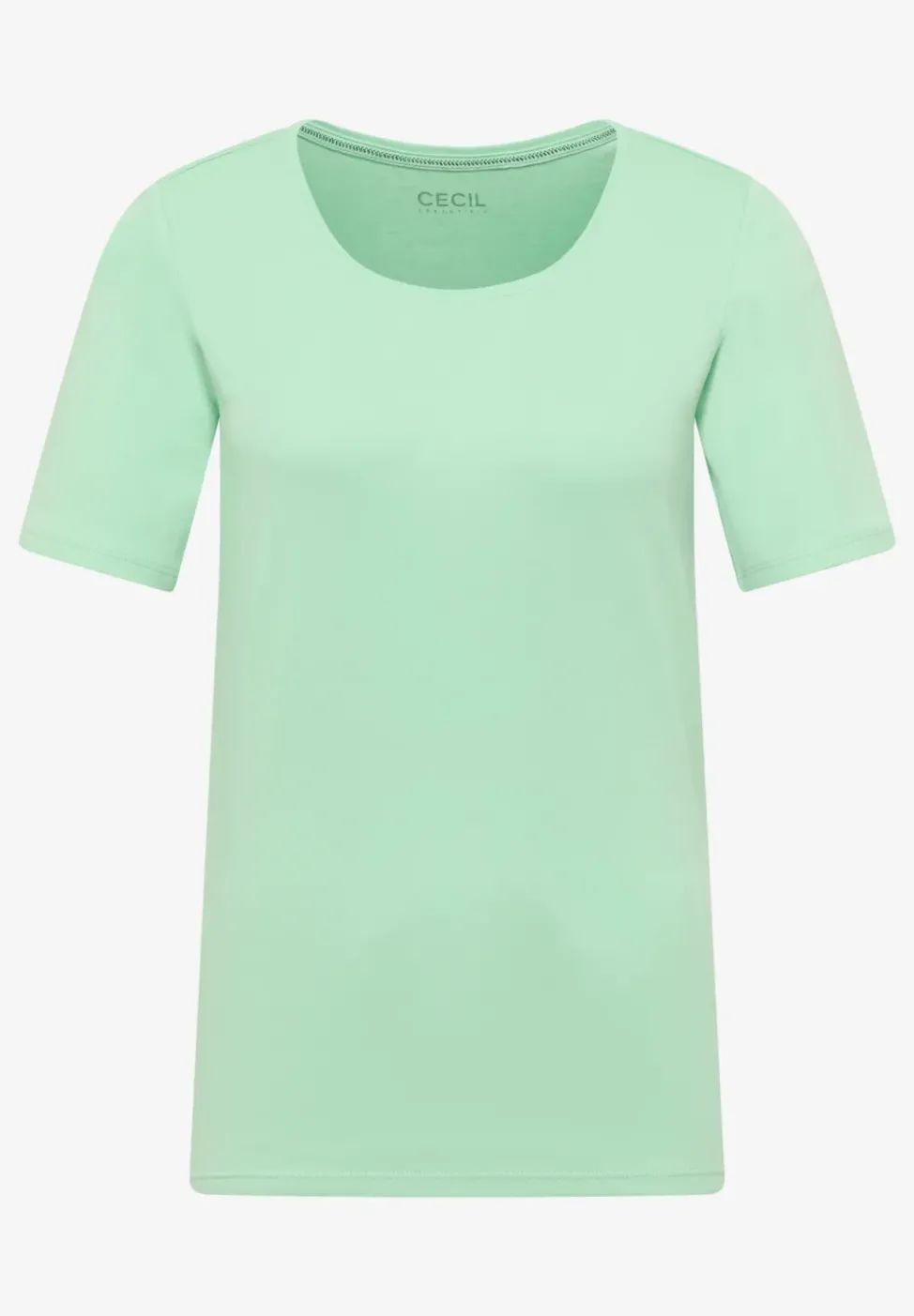 Basic T-Shirt mit Rundhals in Unifarbe