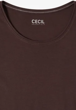 Basic T-Shirt mit Rundhals in Unifarbe