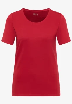 Basic T-Shirt mit Rundhals in Unifarbe