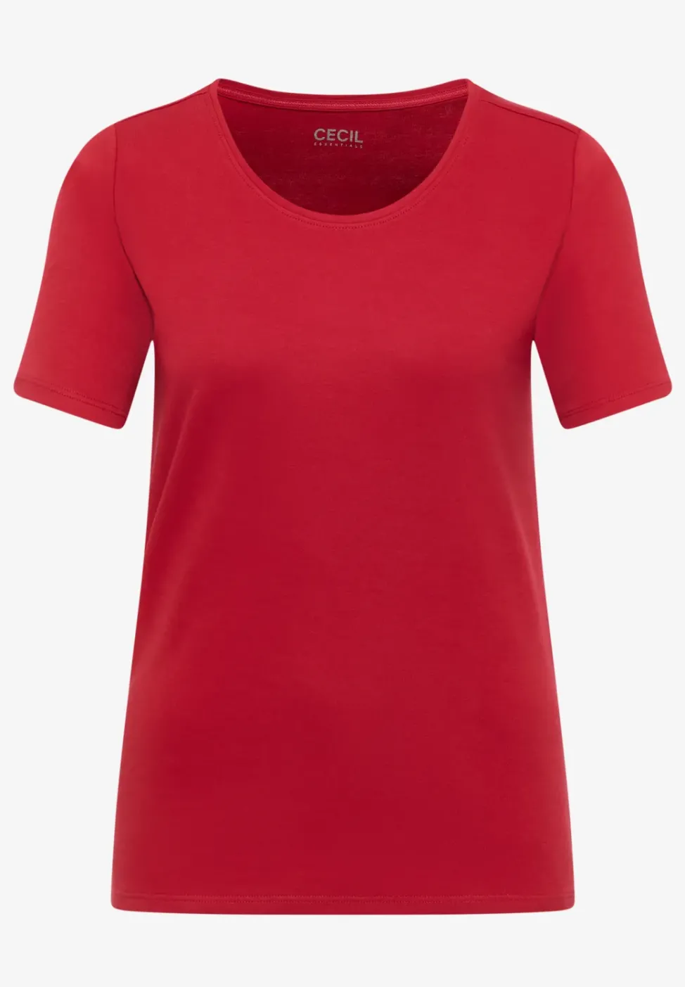 Basic T-Shirt mit Rundhals in Unifarbe