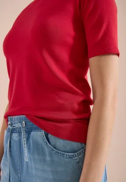 Basic T-Shirt mit Rundhals in Unifarbe