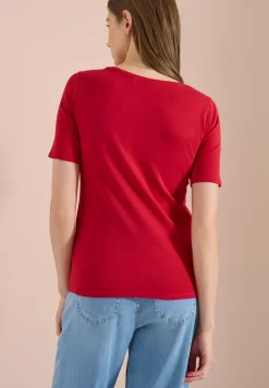Basic T-Shirt mit Rundhals in Unifarbe