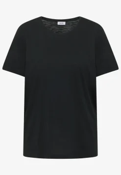 Basic T-Shirt mit Rundhals in Unifarbe