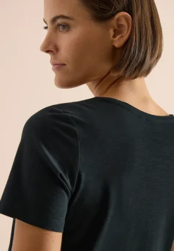 Basic T-Shirt mit Rundhals in Unifarbe