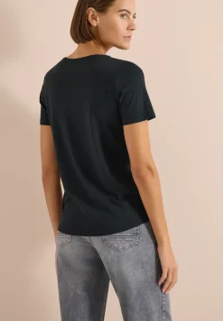 Basic T-Shirt mit Rundhals in Unifarbe
