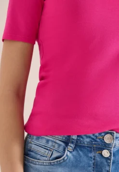 Basic T-Shirt mit Rundhals in Unifarbe