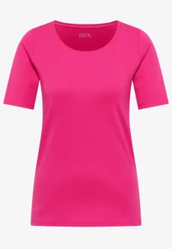 Basic T-Shirt mit Rundhals in Unifarbe