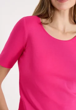 Basic T-Shirt mit Rundhals in Unifarbe