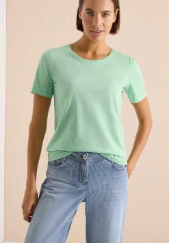 Basic T-Shirt mit Rundhals in Unifarbe