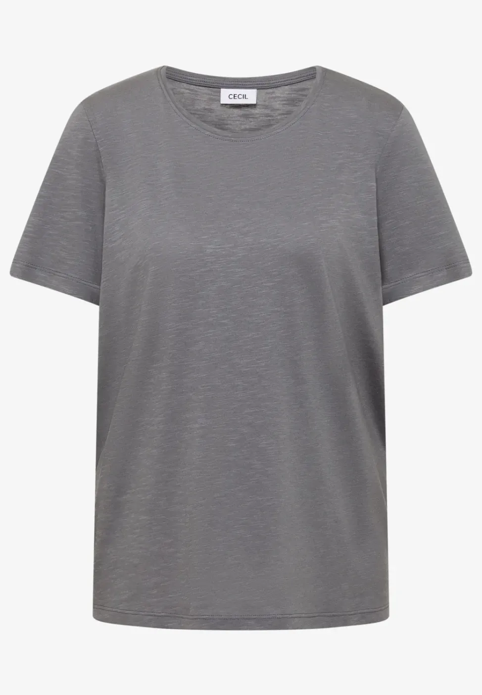 Basic T-Shirt mit Rundhals in Unifarbe