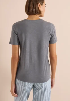 Basic T-Shirt mit Rundhals in Unifarbe
