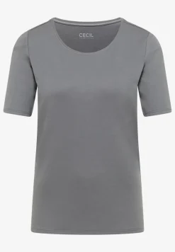Basic T-Shirt mit Rundhals in Unifarbe