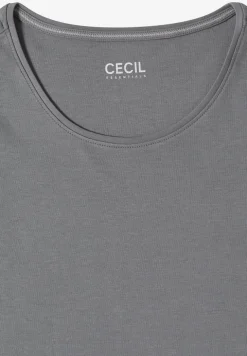 Basic T-Shirt mit Rundhals in Unifarbe