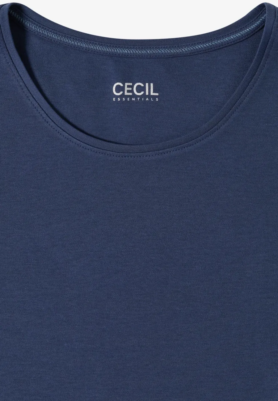 Basic T-Shirt mit Rundhals in Unifarbe