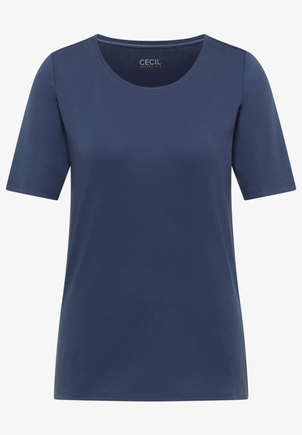 Basic T-Shirt mit Rundhals in Unifarbe