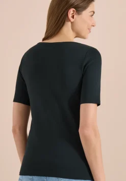 Basic T-Shirt mit Rundhals in Unifarbe