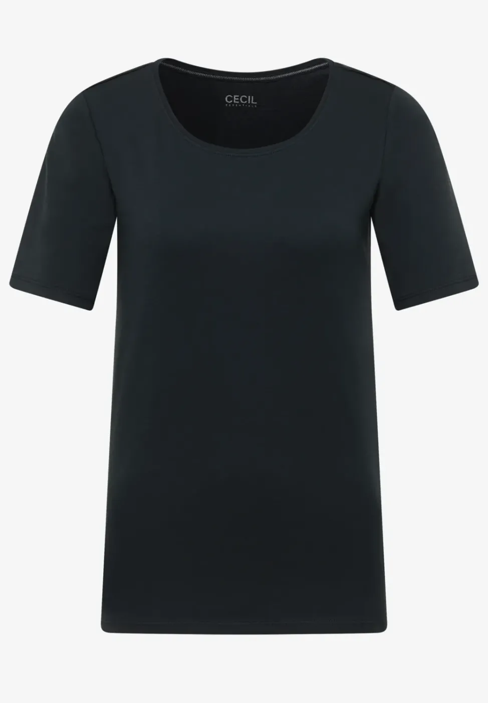 Basic T-Shirt mit Rundhals in Unifarbe