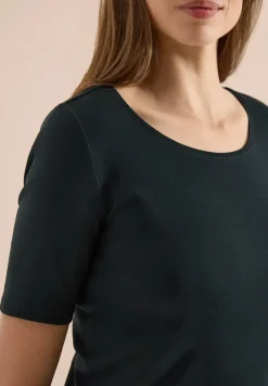 Basic T-Shirt mit Rundhals in Unifarbe