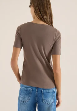 Basic T-Shirt mit Rundhals in Unifarbe
