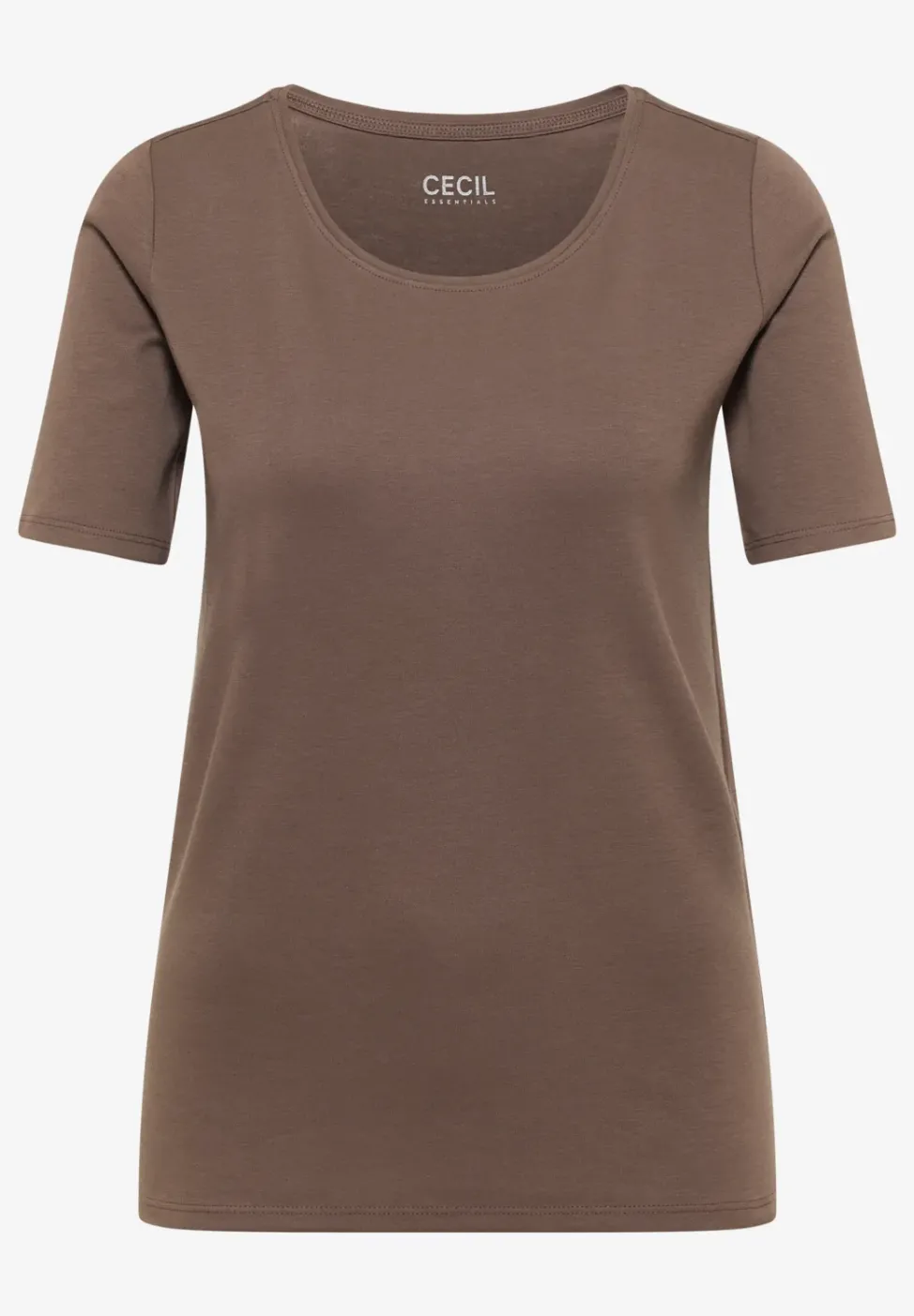 Basic T-Shirt mit Rundhals in Unifarbe