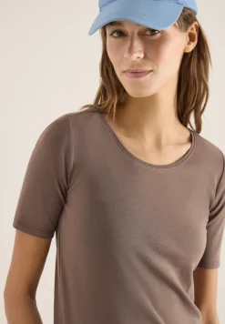 Basic T-Shirt mit Rundhals in Unifarbe