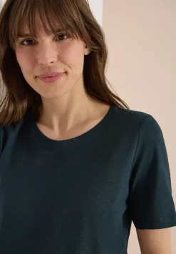 Basic T-Shirt mit Rundhals in Unifarbe