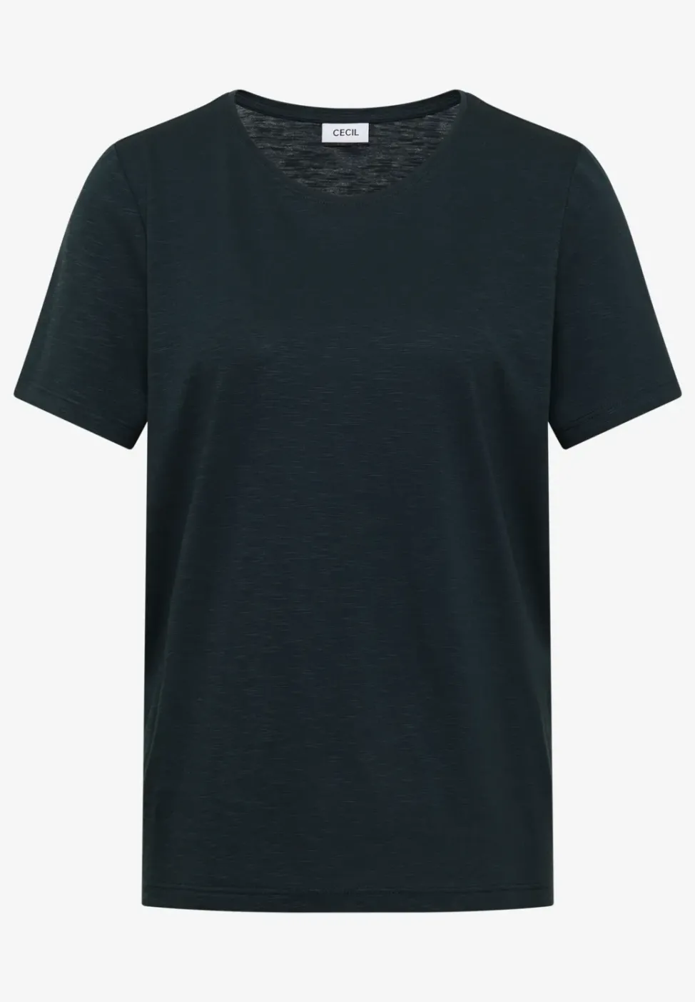 Basic T-Shirt mit Rundhals in Unifarbe