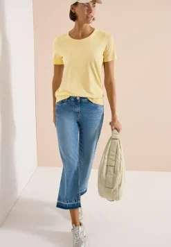 Basic T-Shirt mit Rundhals in Unifarbe