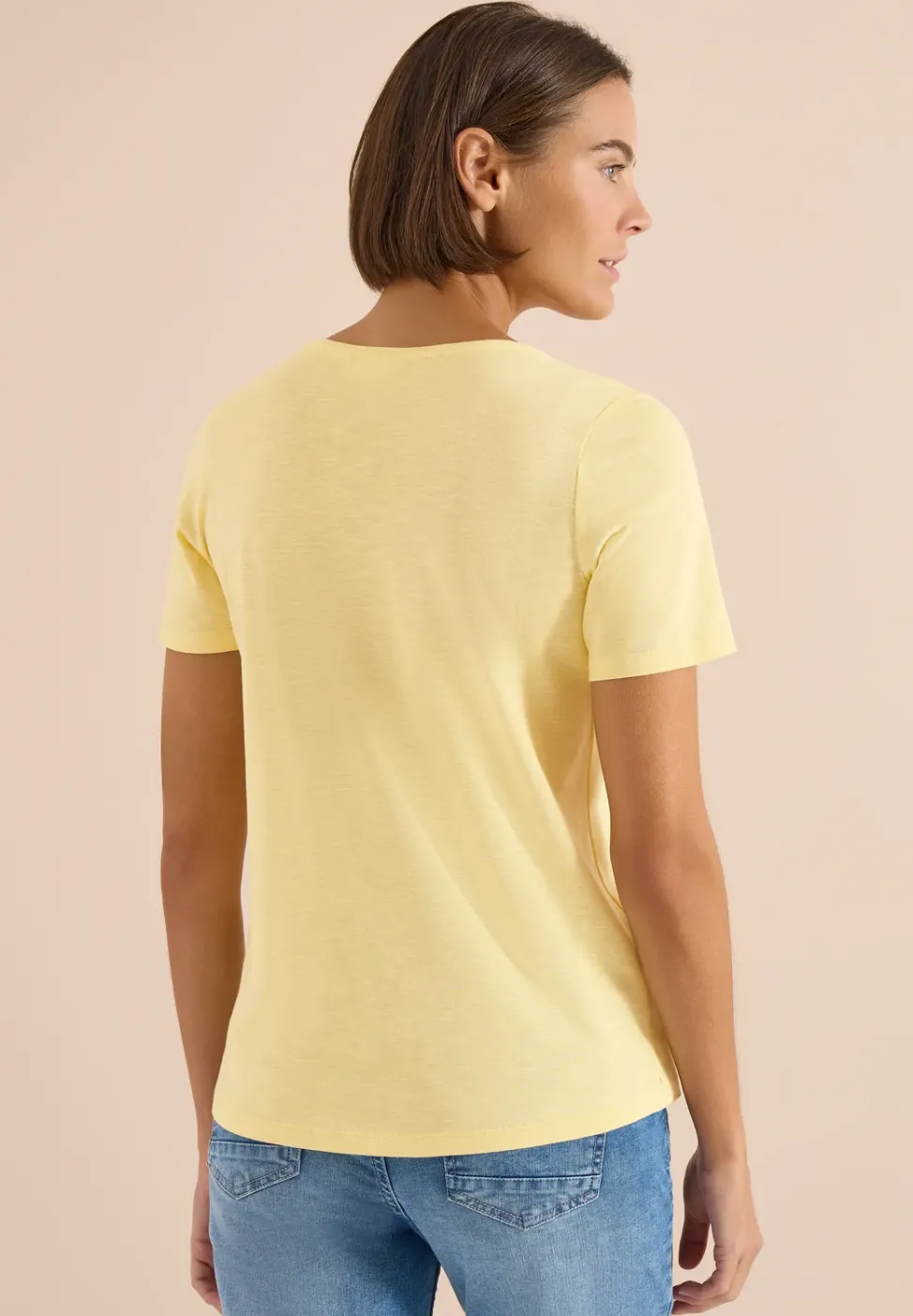 Basic T-Shirt mit Rundhals in Unifarbe