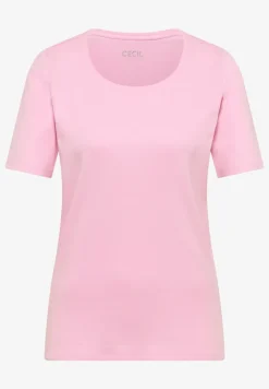 Basic T-Shirt mit Rundhals in Unifarbe