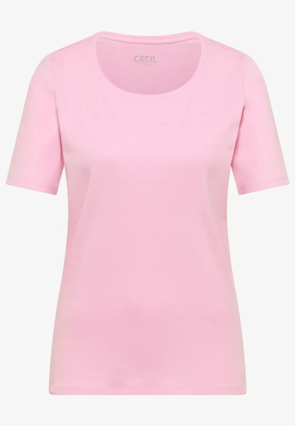 Basic T-Shirt mit Rundhals in Unifarbe