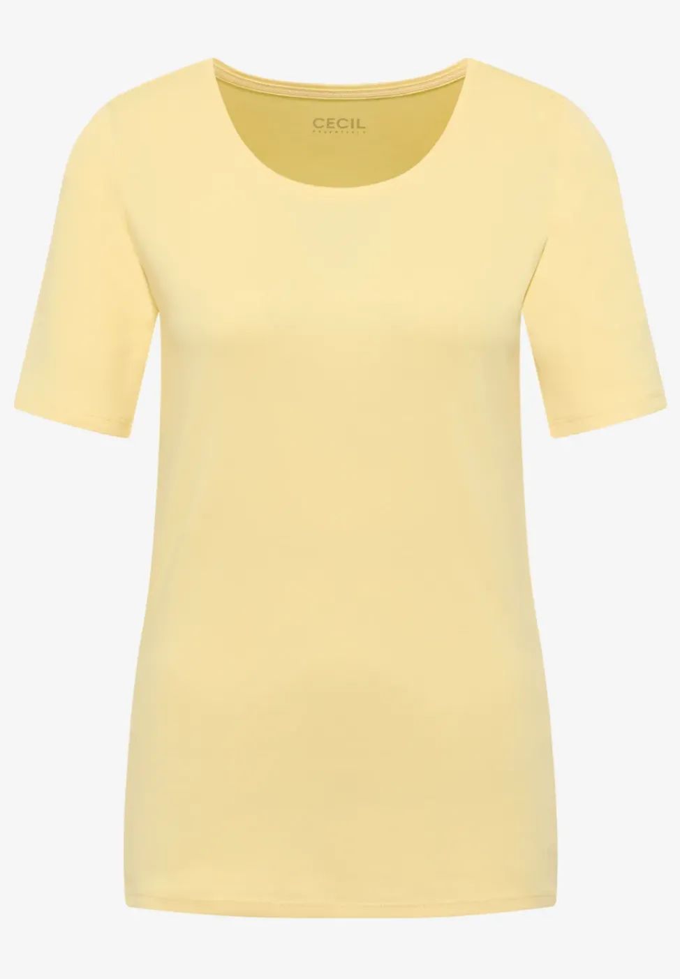 Basic T-Shirt mit Rundhals in Unifarbe