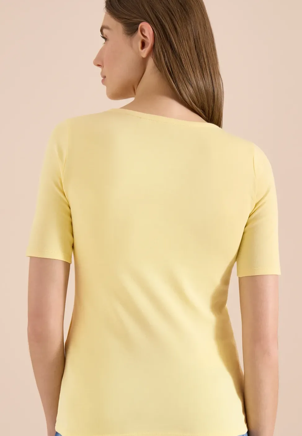 Basic T-Shirt mit Rundhals in Unifarbe