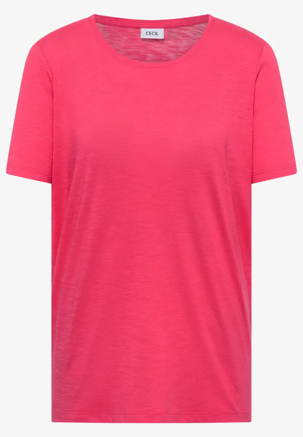 Basic T-Shirt mit Rundhals in Unifarbe