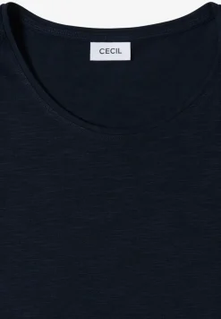 Basic T-Shirt mit Rundhals in Unifarbe