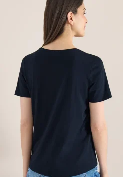 Basic T-Shirt mit Rundhals in Unifarbe