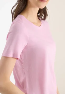 Basic T-Shirt mit Rundhals in Unifarbe