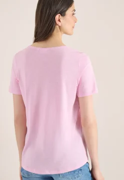 Basic T-Shirt mit Rundhals in Unifarbe