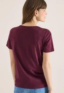 Basic T-Shirt mit Rundhals in Unifarbe