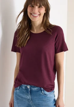 Basic T-Shirt mit Rundhals in Unifarbe